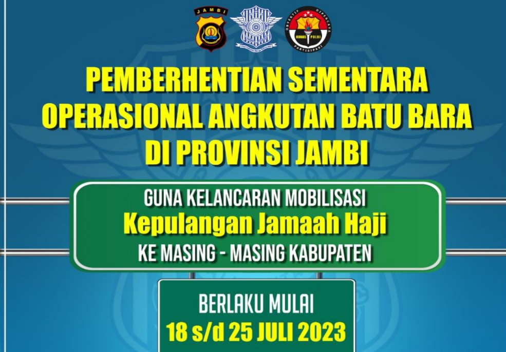 Polda Jambi Hentikan Aktivitas Angkutan Batu Bara Selama 8 Hari