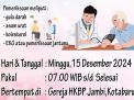 Panitia Perayaan Natal Oikumene Provinsi Jambi 2024 Gelar Pemeriksaan Kesehatan Lansia