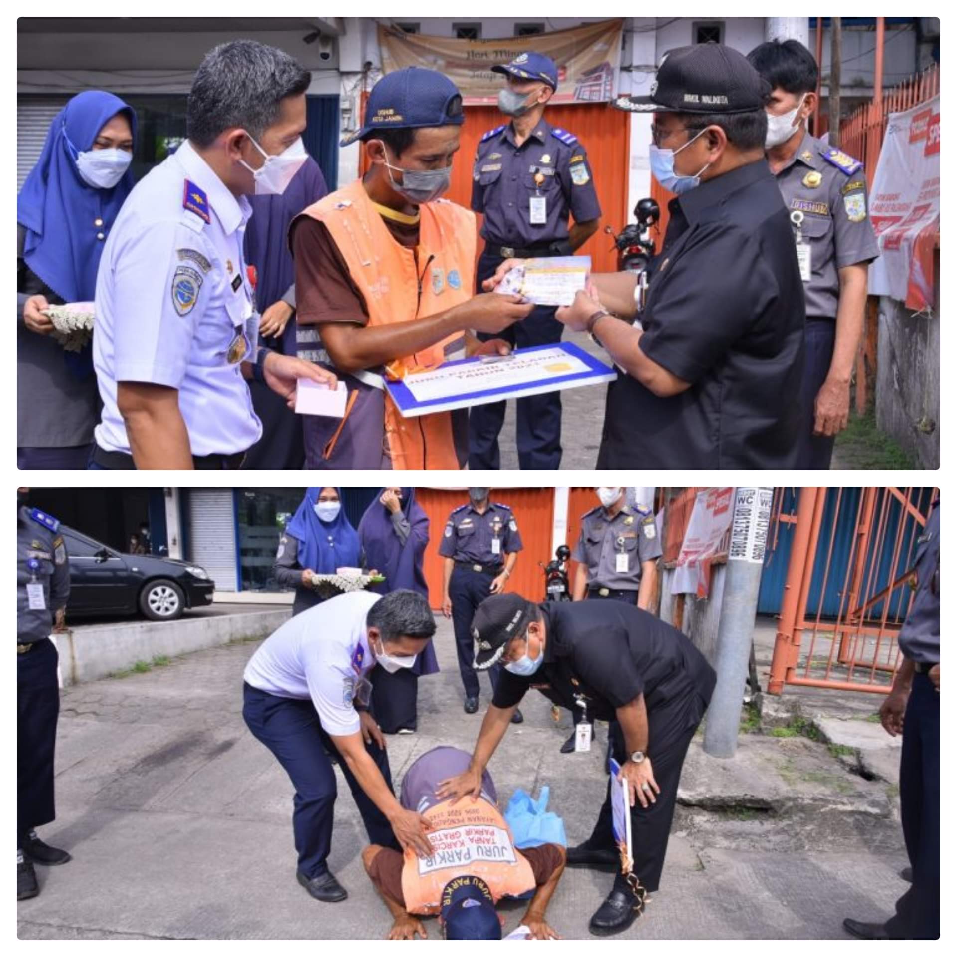 Kaget Diberi Emas Dua Gram, Juru Parkir di Kota Jambi Bersujud di Hadapan Maulana