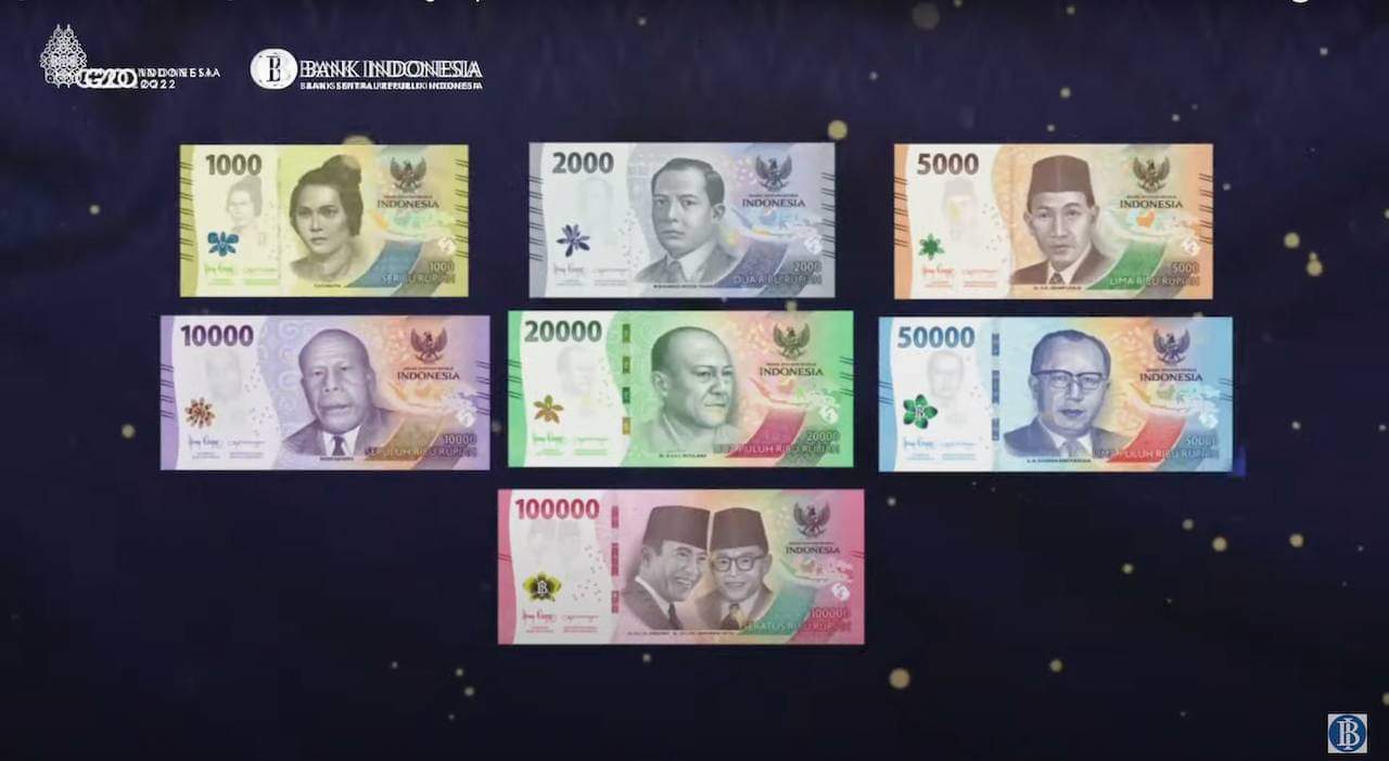Bank Indonesia Luncurkan Tujuh Pecahan Uang Kertas Baru