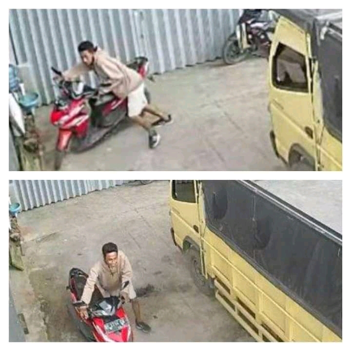 Terekam CCTV, Maling Motor di Payo Selincah Tersenyum Saat Beraksi