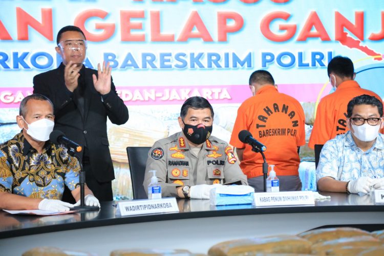 Bareskrim Tangkap 4 Tersangka Narkoba Jaringan Aceh, Total 224 Kg Ganja Disita