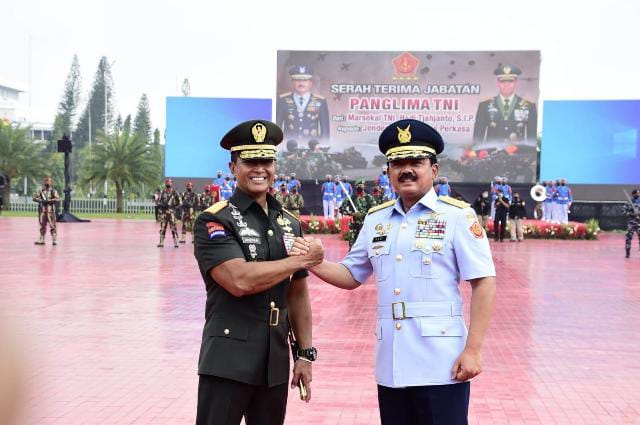 Serah Terima Jabatan Panglima TNI di Mabes TNI