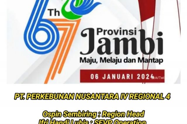 Iklan HUT PROVINSI JAMBI KE 67