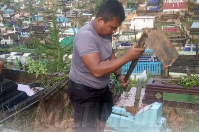Pengabdian Bripka Joko, Seorang Polisi dan Penggali Kubur Sukarela