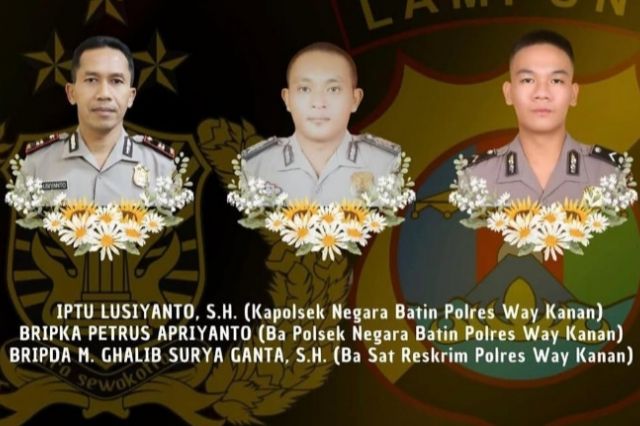Tiga Polisi Polda Lampung Tewas Ditembak Saat Grebek Arena Judi Sabung Ayam