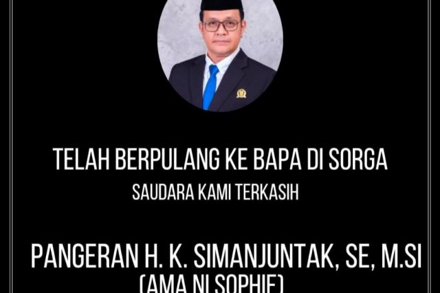 Wakil Ketua DPRD Kota Jambi Pangeran Simanjuntak Tutup Usia