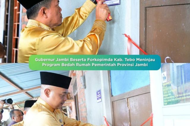 Bupati tebo dampingi gubernur jambi melakukan kunjungan kerja ke Desa Bedaro Rampak