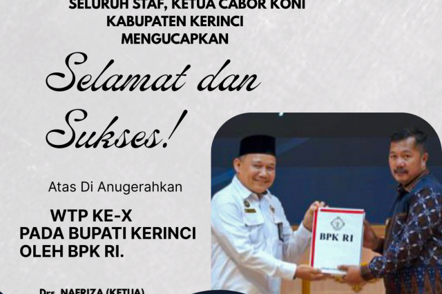 SELURUH STAF, KETUA CABOR KONI KABUPATE KERINCI 