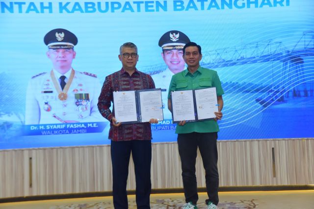 Penandatanganan Kesepakatan Bersama Antara Pemerintah Kota Jambi Dengan Pemerintah Kabupaten Batanghari