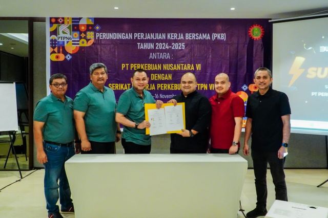 PTPN 6 dan SPBUN Sepakat Sejahterakan Karyawan