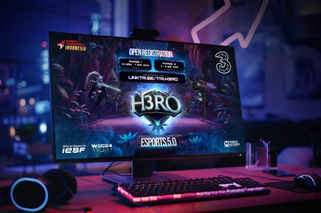 Konsisten Dukung Talenta Muda Esports Indonesia, Tri Kembali Gelar H3RO Esports 5.0