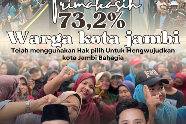 Hasil Pleno KPU Kota Jambi : Menetapkan Pasangan Maulana Diza Walikota dan Wakil Walikota Jambi sebagai pemenang Pilkada Kota Jambi 2024