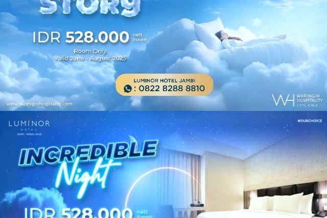 DOUBLE PROMO SPESIAL dari Luminor Hotel Jambi!