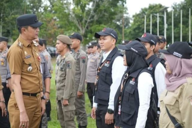 Pj Bupati Muaro Jambi Hadiri Apel Siaga Pengawasan Masa Tenang Pemilu 2024