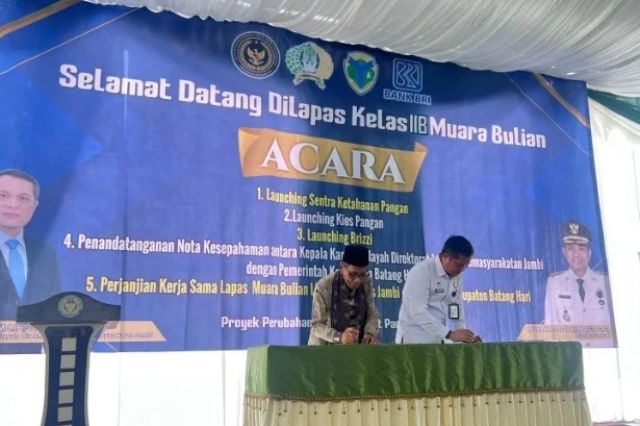 Pemkab Batang Hari tanda tangan kerjasama direktorat jenderal pemasyarakatan Jambi